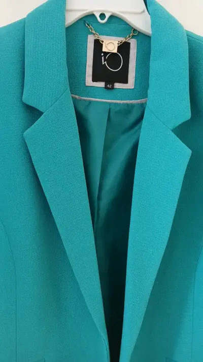 Blazer iO  turquesa elegante para mujer temporada - miniatura 2