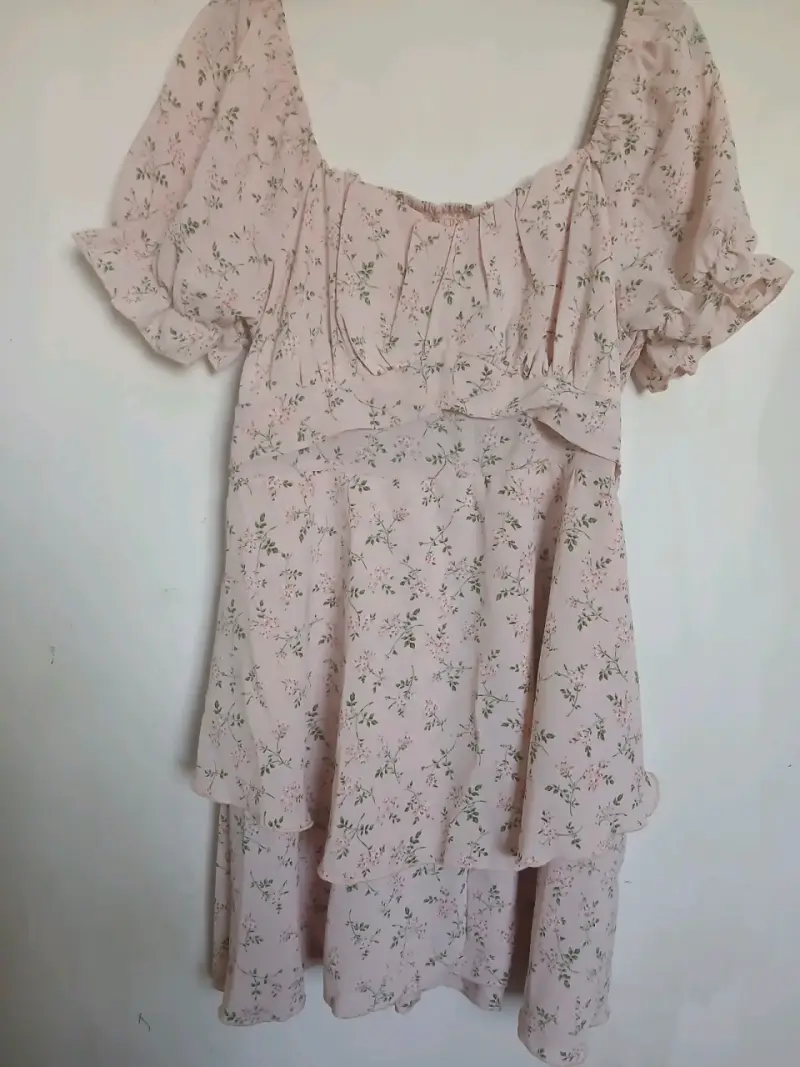 Vestido floral manga abullonada Flirla - 3
