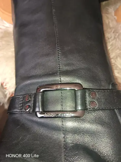Botas de cuero negras con tacón alto - miniatura 3