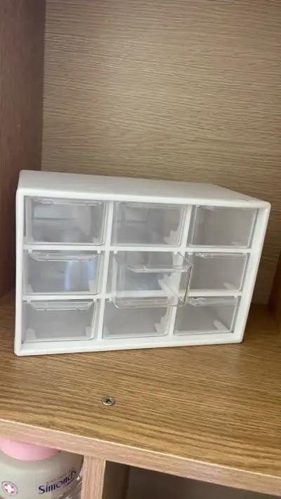 Organizador de cajones pequeño de plástico blanco - miniatura 3