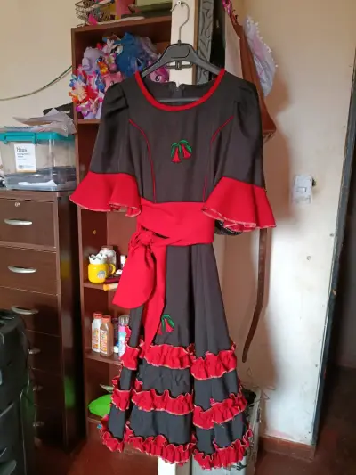 Vestido tradicional folclórico con detalles coloridos - miniatura 2