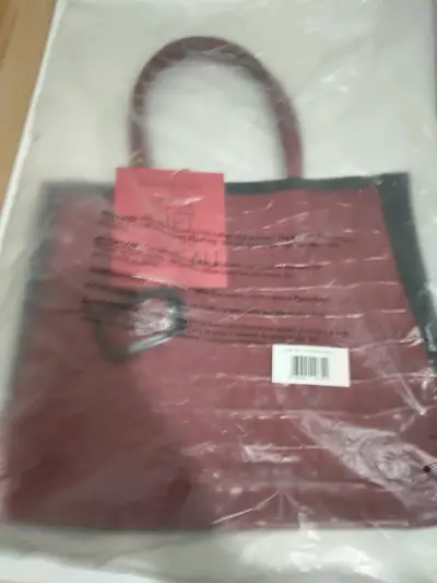 Bolso de mano rojo estilo cocodrilo - miniatura 3