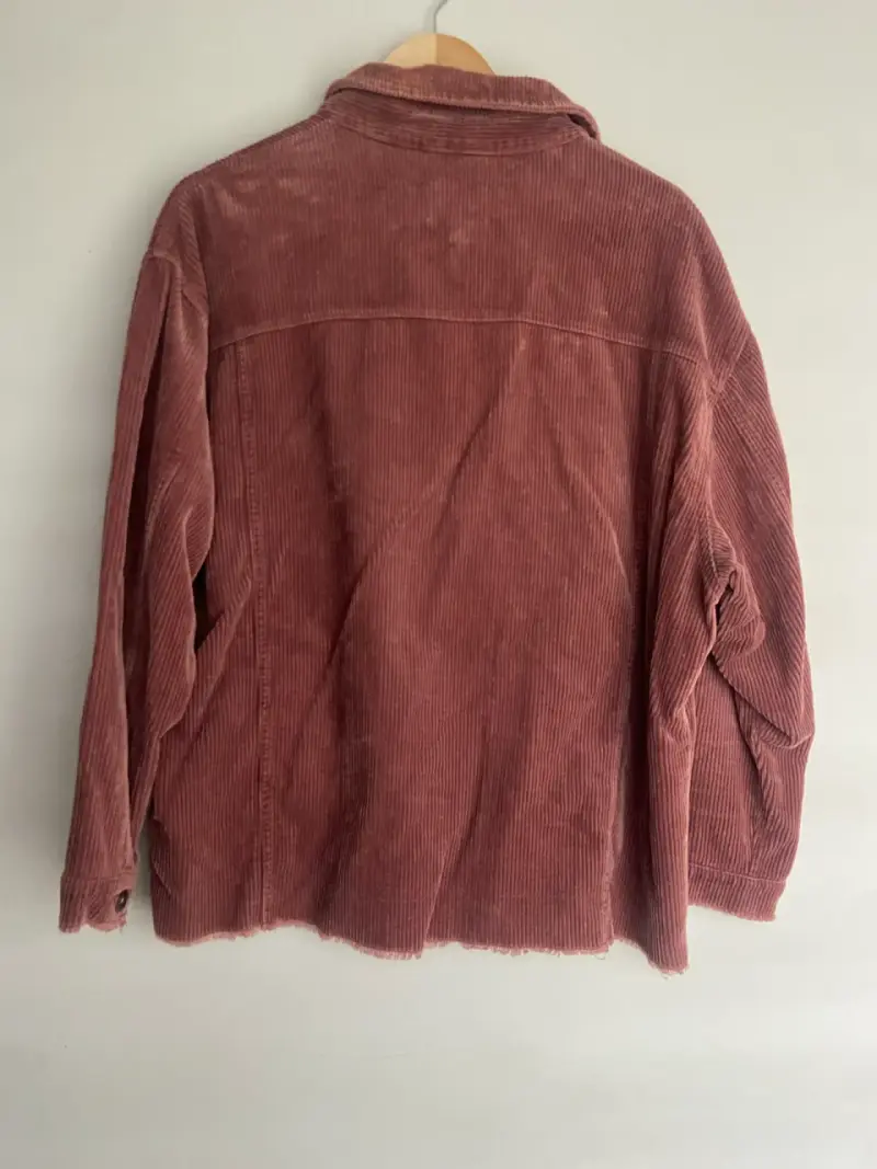 Chaqueta de pana color terracota para mujer - 2