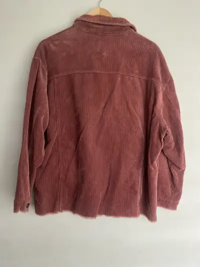 Chaqueta de pana color terracota para mujer - miniatura 2