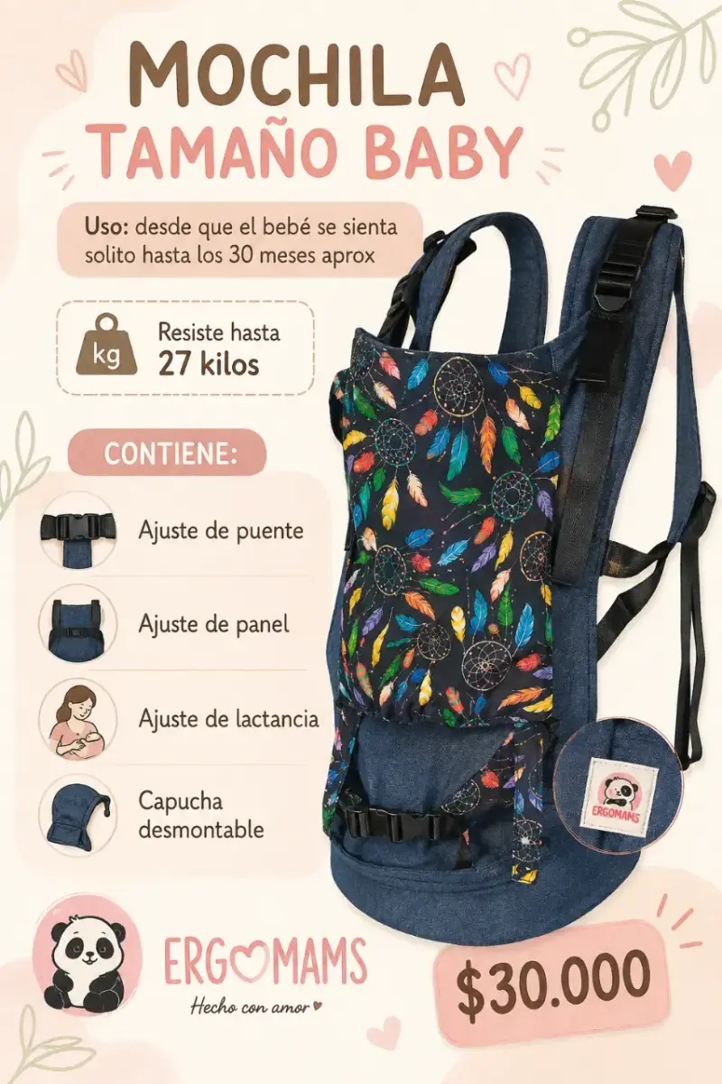 Mochila ergonómica para bebé Ergomams