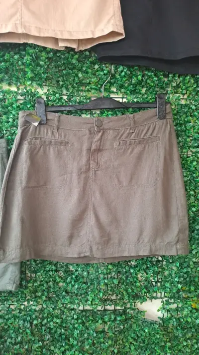 Falda shorts de Lino verde - miniatura 1