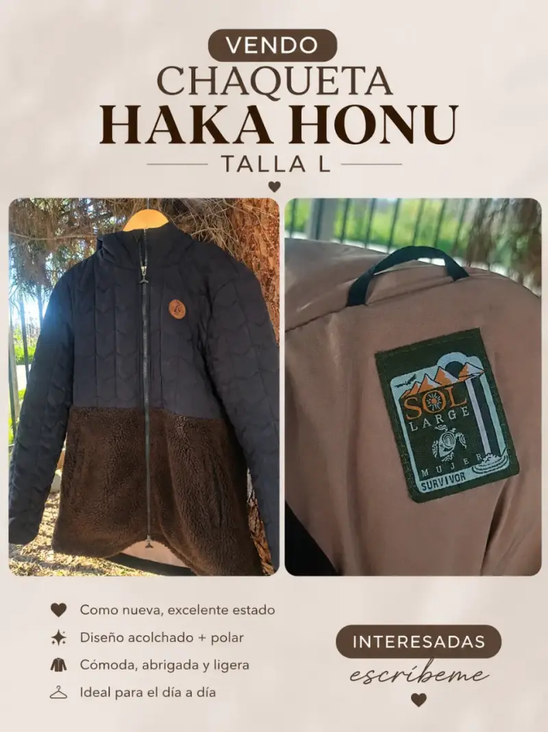 Chaqueta Haka Honu acolchada talla L