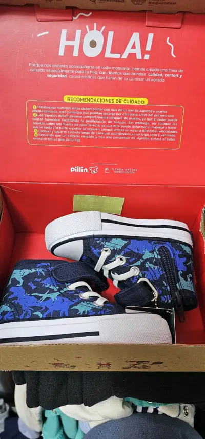 Zapatillas altas para niños Pillin azul camuflaje - miniatura 2