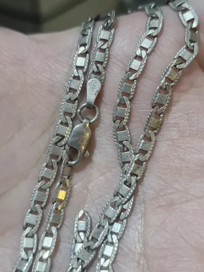 Cadena de plata 925 estilo cubano - miniatura 1