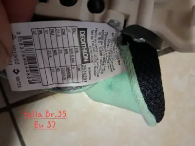 Patines en línea Oxelo talla 37 gris y verde - miniatura 2