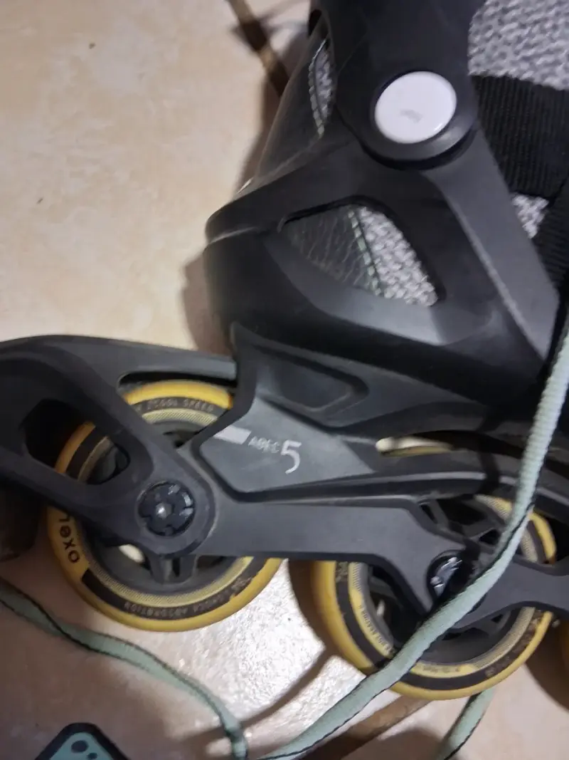 Patines en línea Oxelo talla 37 gris y verde - 4