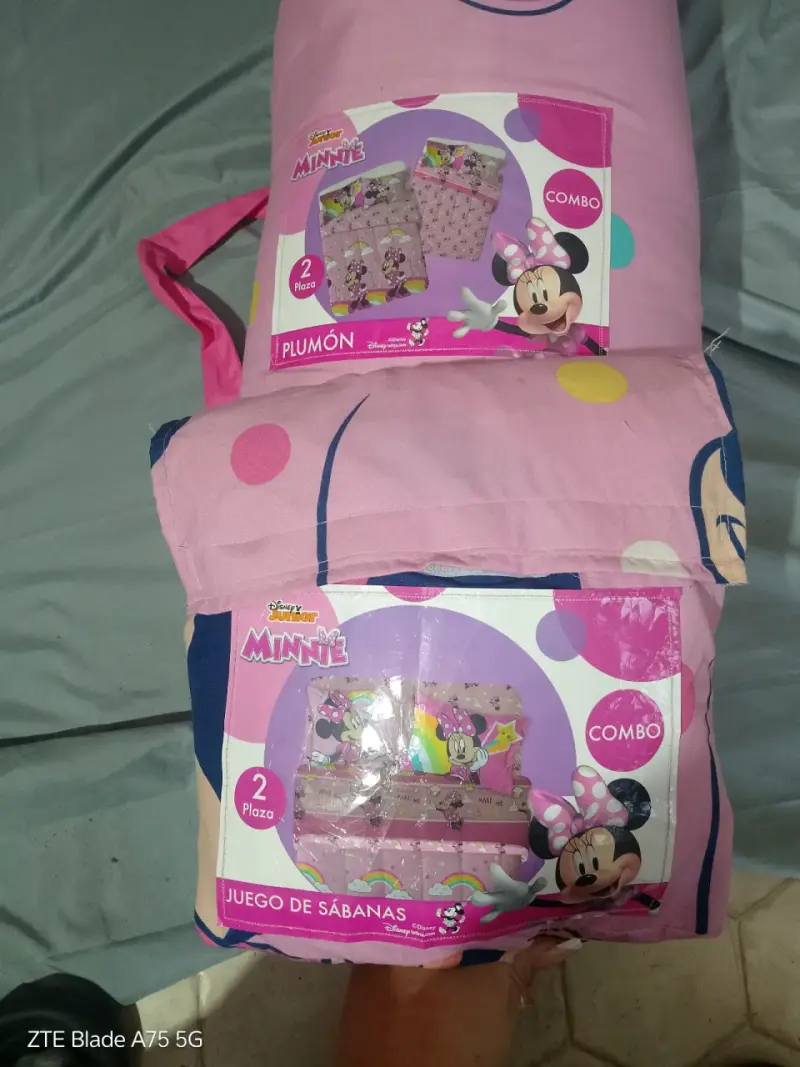 Juego de sábanas y plumón Minnie 2 plazas