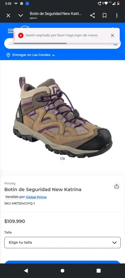 Botines de seguridad Norseg New Katrina marrón - miniatura 1