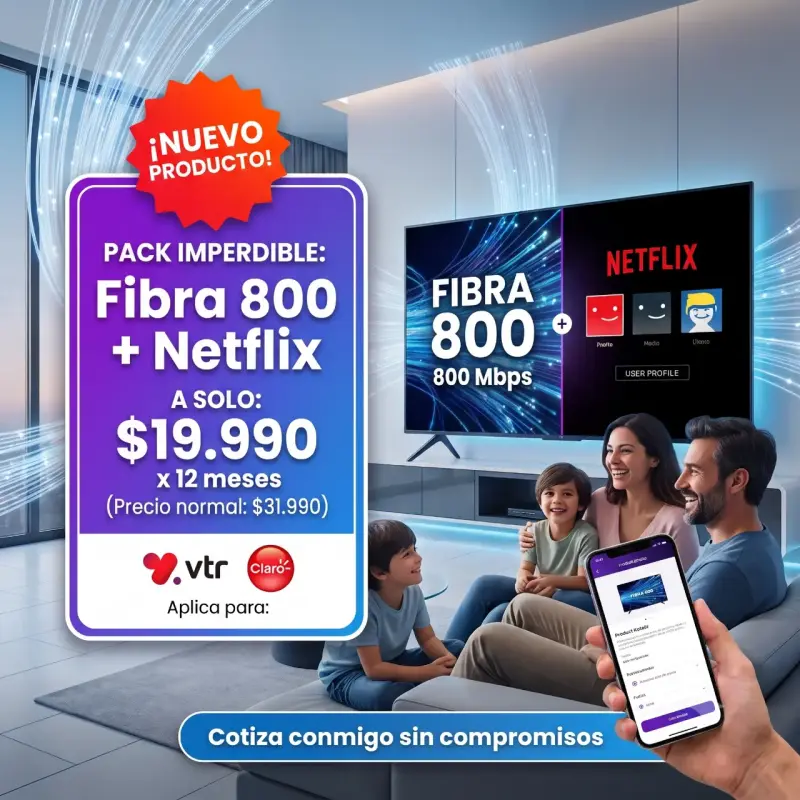 Plan de Internet Fibra 800 Mbps con Streaming - 2