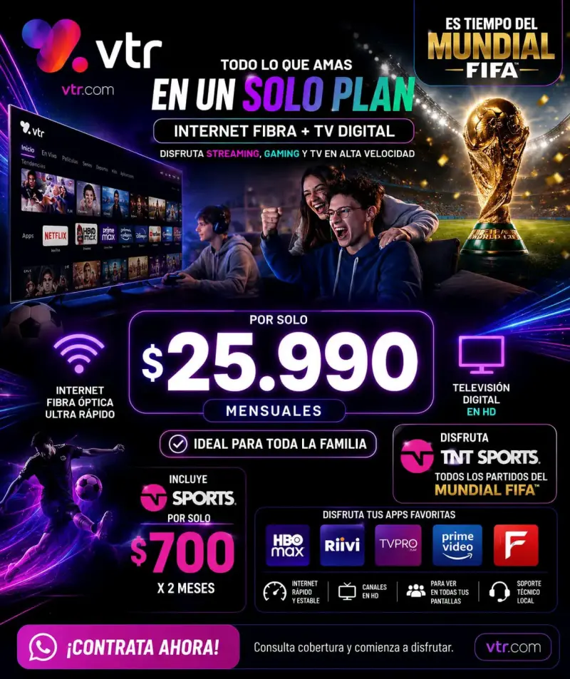 Plan de Internet Fibra 800 Mbps con Streaming - 6