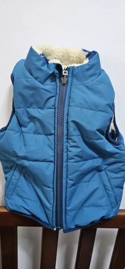 Chaleco acolchado azul para niño Pilim - miniatura 1