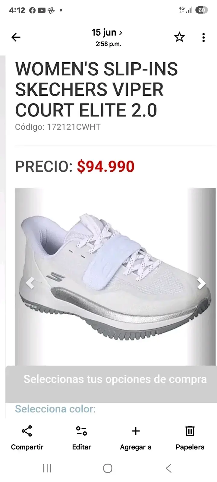 Zapatillas blancas Skechers Arch Fit para mujer - 6