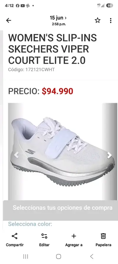 Zapatillas blancas Skechers Arch Fit para mujer - miniatura 6