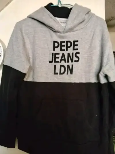 Polerón Pepe Jeans gris y negro para niños - miniatura 2