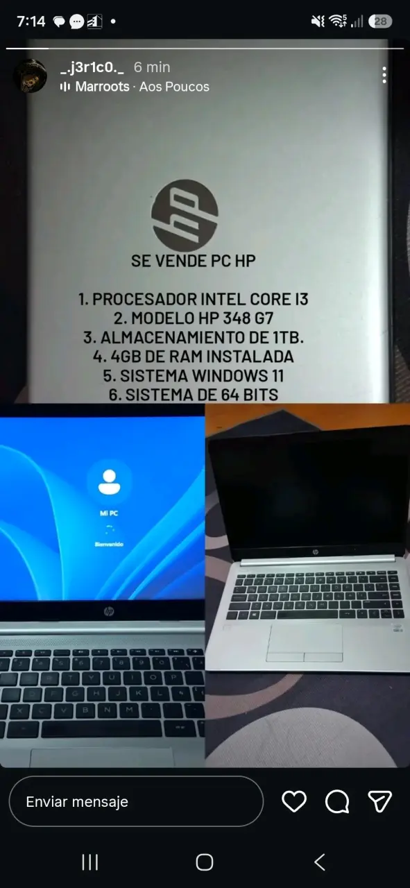 Notebook HP 348 G7 Intel Core i3 4GB RAM 1TB - 1