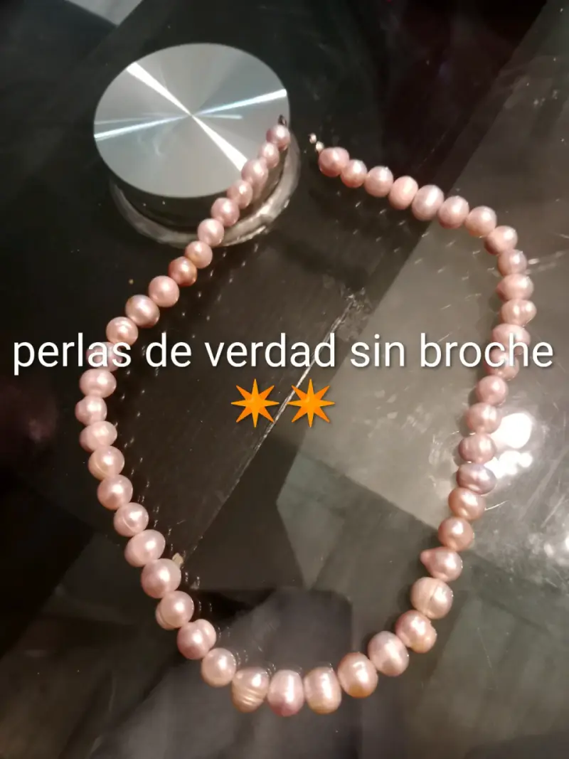 Collar de perlas auténticas sin broche