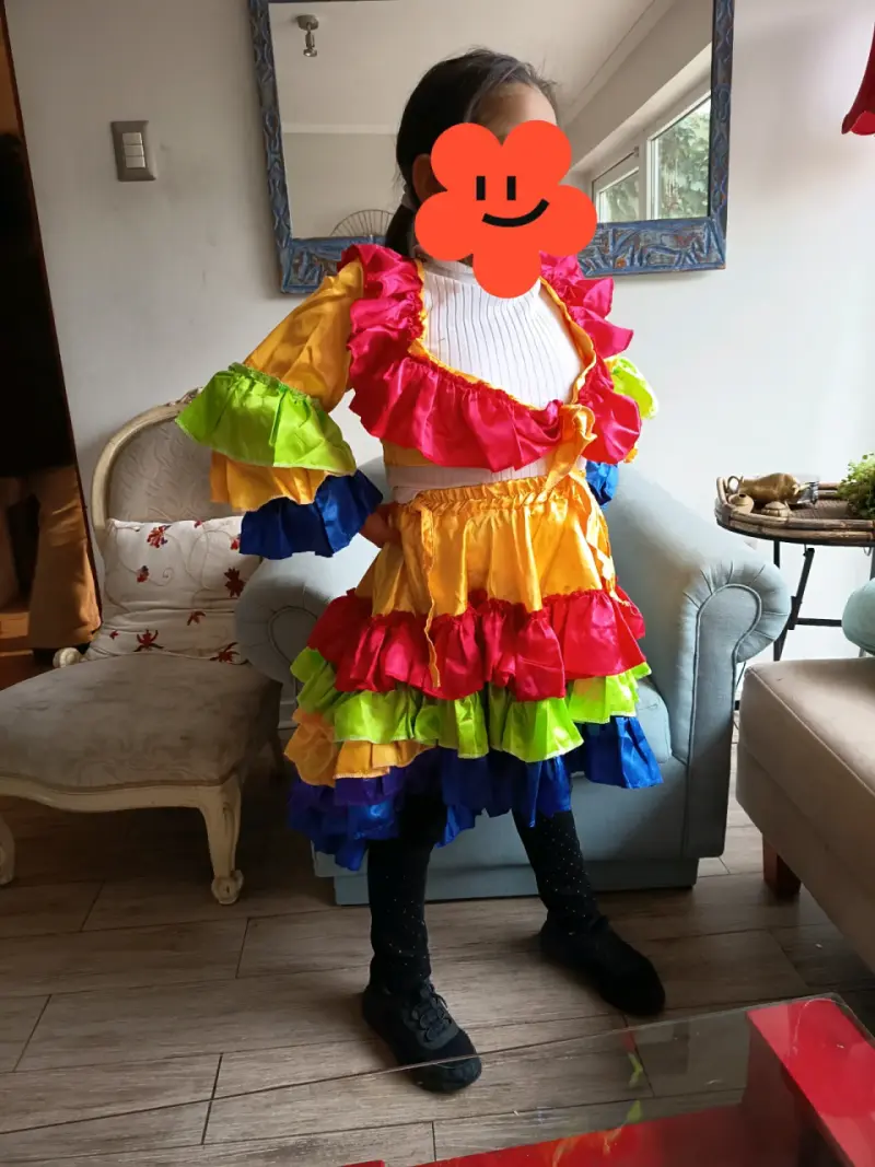 Vestido y traje de huasita elegante talla 10años - 3