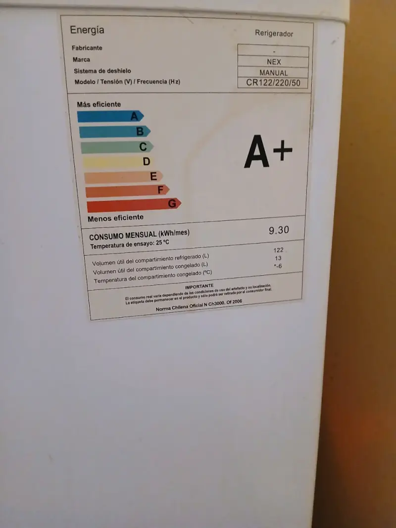 Refrigerador compacto Nex A+ con eficiencia energética - 1