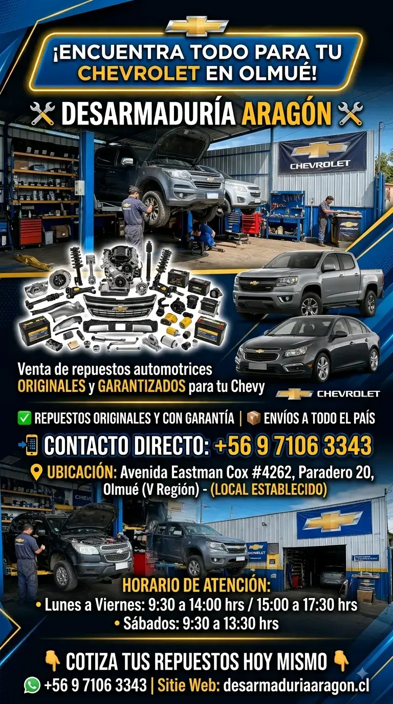 Repuestos Chevrolet, desarmaduria