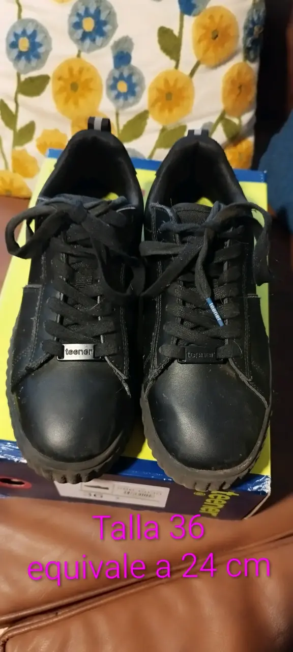 Zapatillas negras talla 36 para mujer - 2