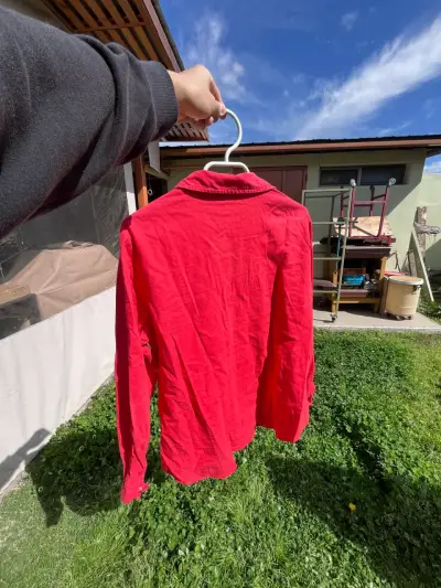 Camisa roja de algodón para - miniatura 2