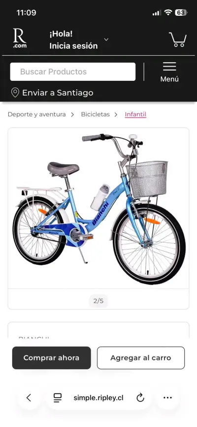 Bicicleta de Paseo Bianchi Street ST Lady Aro 20 Celeste - miniatura 2