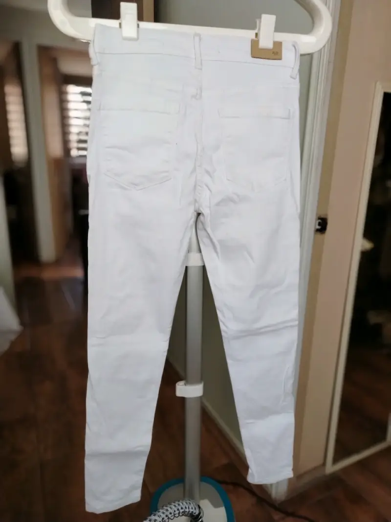 Pantalones blancos skinny Basement para mujer - 2