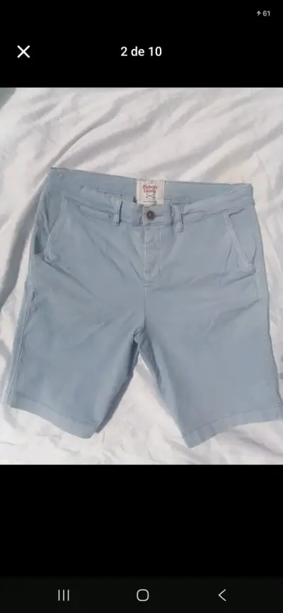 Shorts de hombre azul claro Robert Lewis - miniatura 1