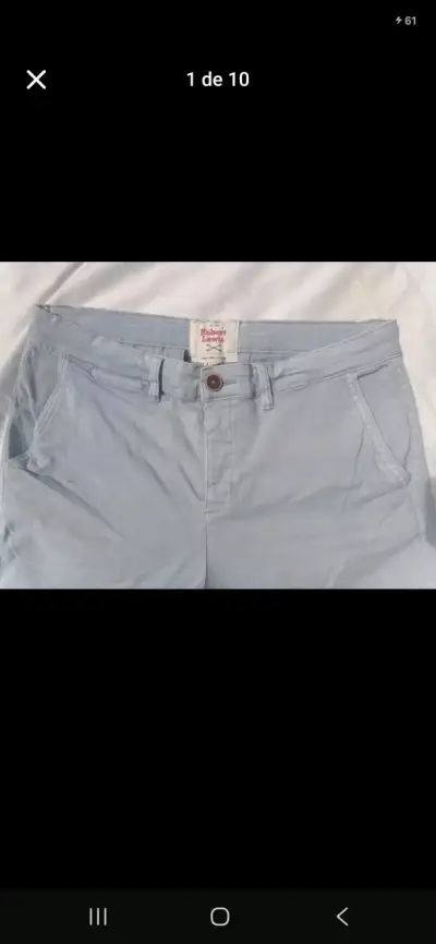 Shorts de hombre azul claro Robert Lewis - miniatura 2