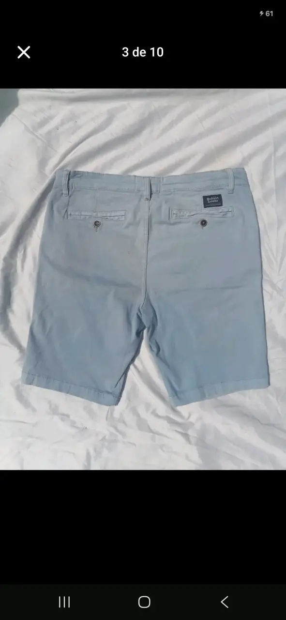 Shorts de hombre azul claro Robert Lewis - 3