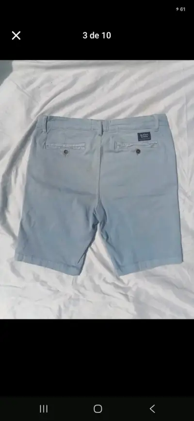 Shorts de hombre azul claro Robert Lewis - miniatura 3