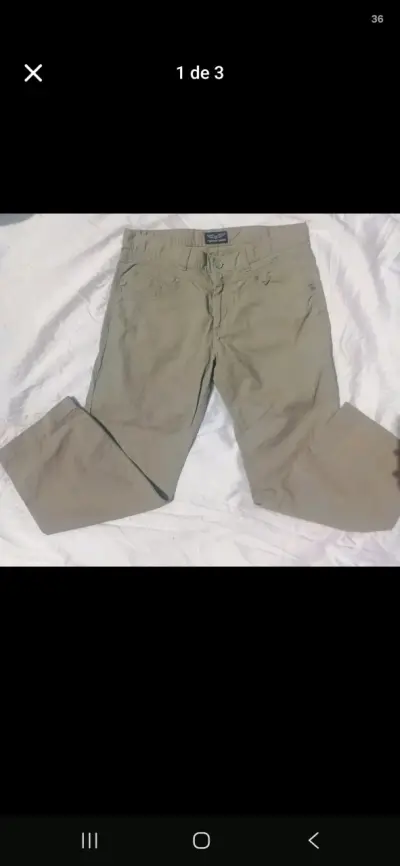 Pantalones cargo beige para hombre Ferouch - miniatura 1