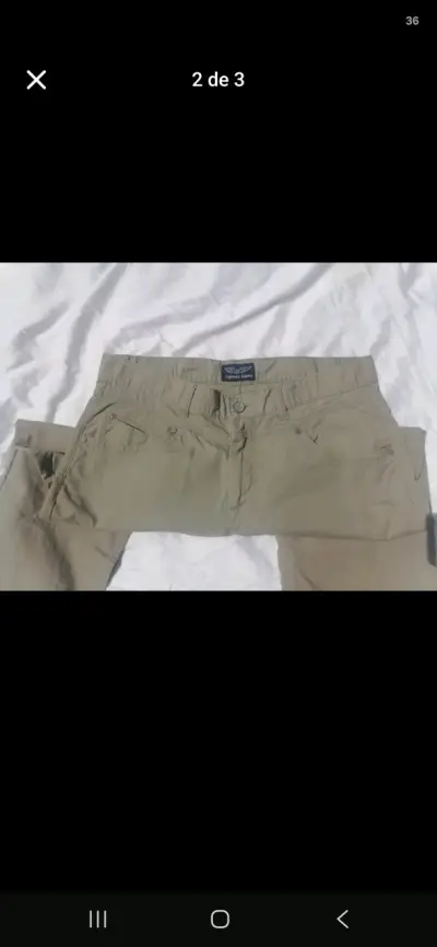 Pantalones cargo beige para hombre Ferouch - miniatura 2