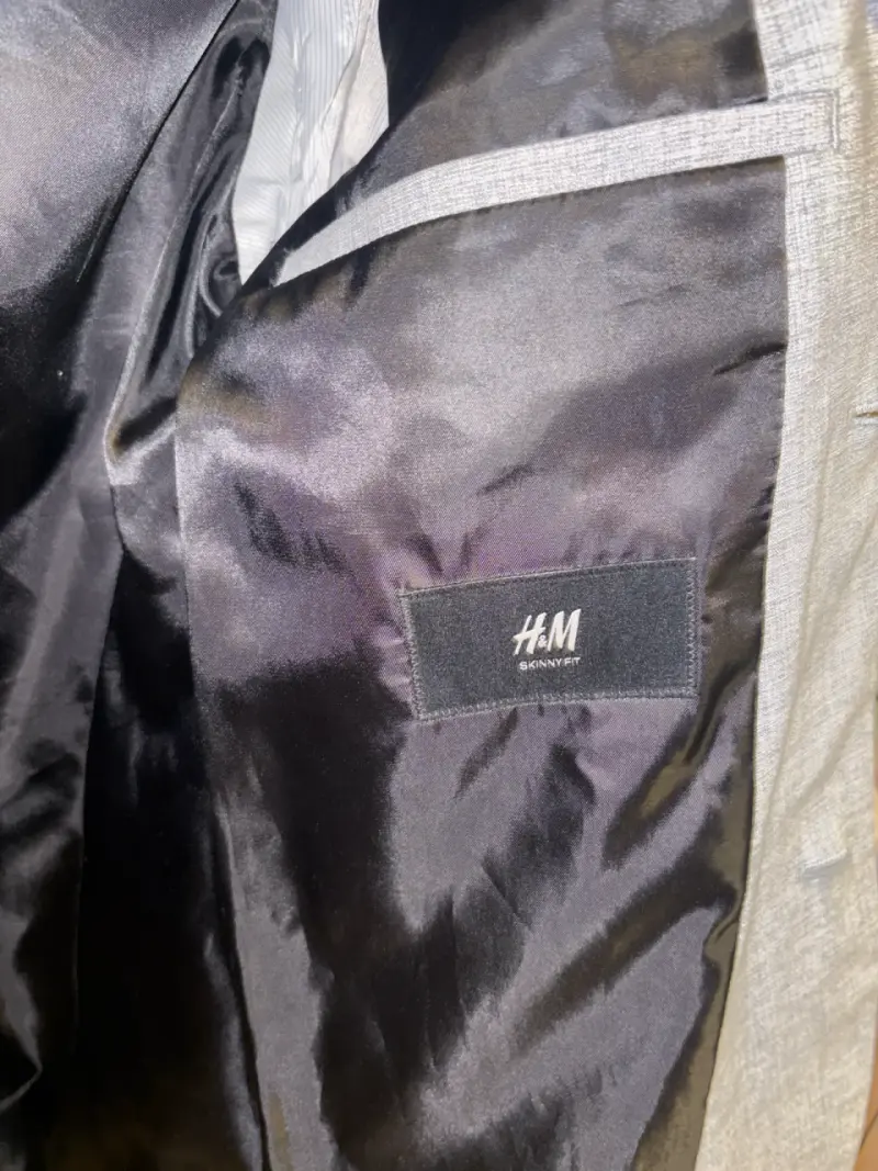 Traje gris claro H&M Skinny Fit para hombre - 2