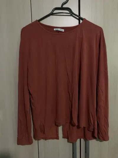 Polera Manga Larga Zara Mujer Color Terracota - miniatura 1