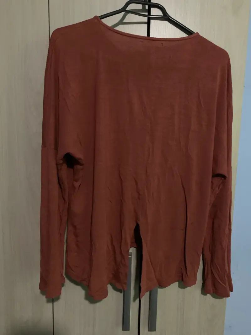 Polera Manga Larga Zara Mujer Color Terracota - 2