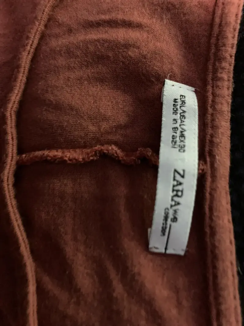 Polera Manga Larga Zara Mujer Color Terracota - 3