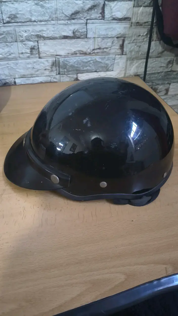 Casco de seguridad negro para motocicleta - 2