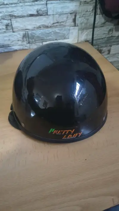 Casco de seguridad negro para motocicleta - miniatura 3