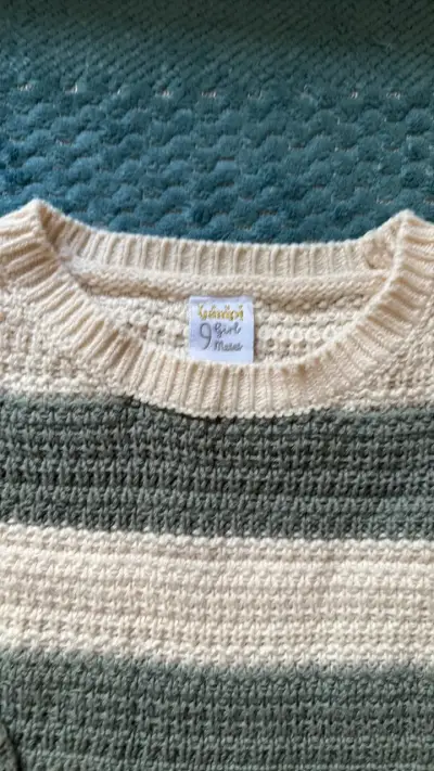 Suéter de rayas para niña 9 meses - miniatura 2
