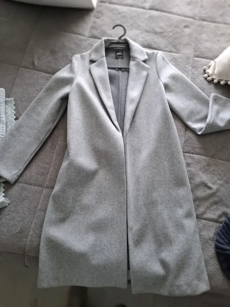 Abrigo gris largo Zara para mujer - 2