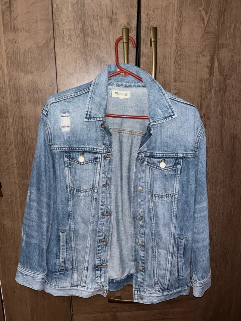 Chaqueta de mezclilla azul desgastada Madewell - 1
