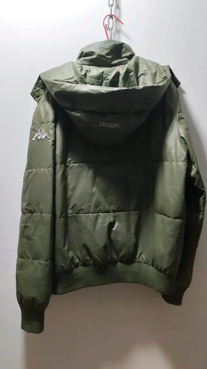 Chaqueta acolchada verde con capucha Kappa - 2