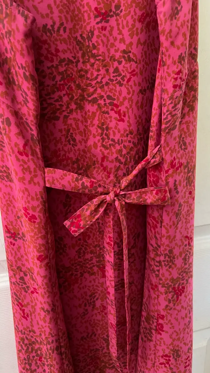 Vestido largo rosa estampado floral - 2
