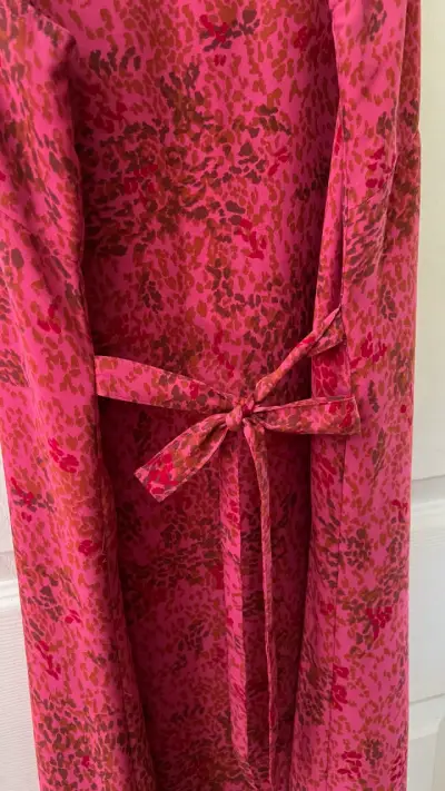 Vestido largo rosa estampado floral - miniatura 2